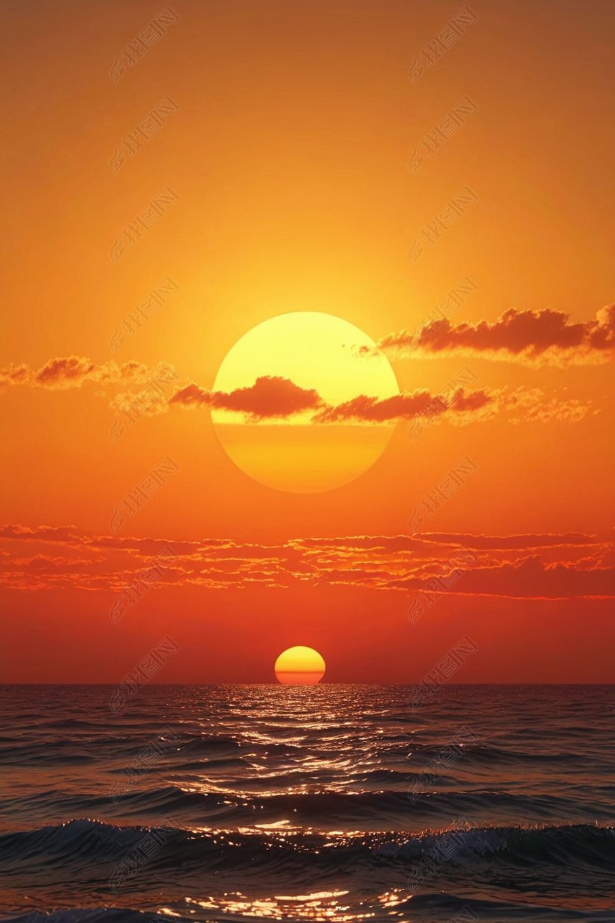 原创千俯瞰夕阳晚霞图片-版权可商用