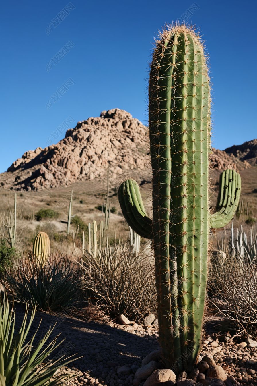 原创沙漠中仙人掌图片