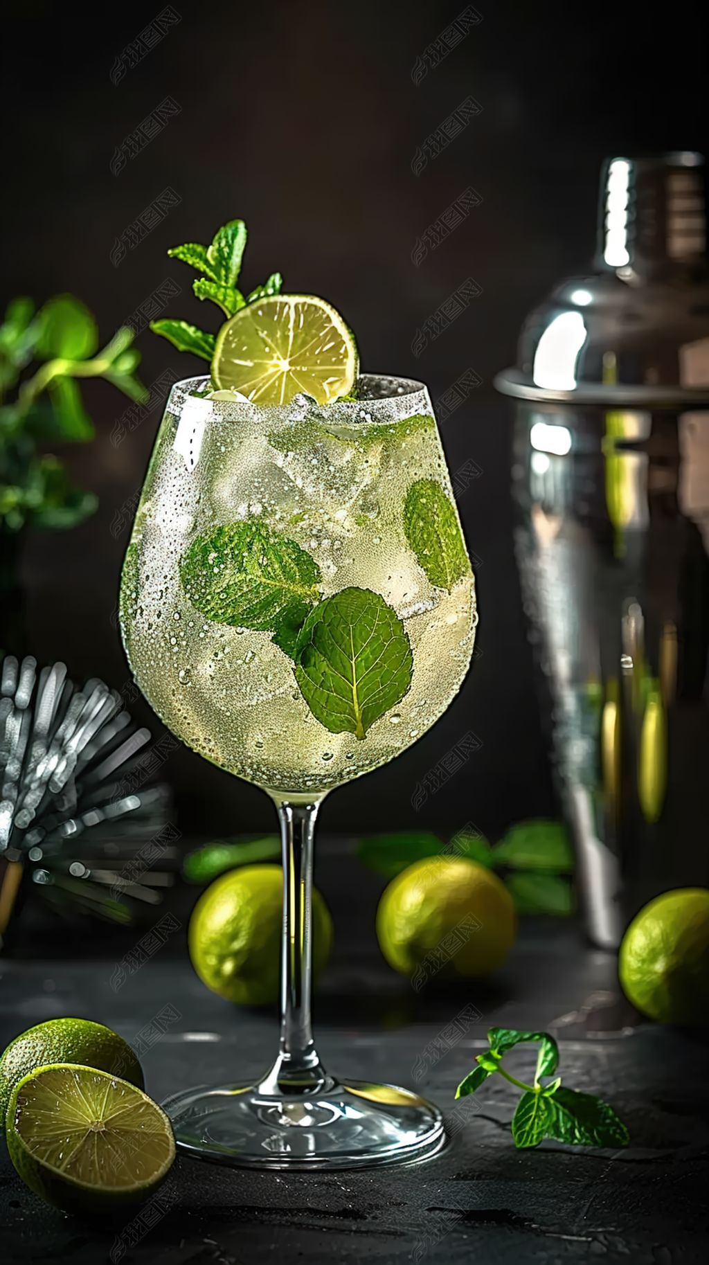 原创冰凉酒精饮料鸡尾酒喝酒果汁夏日调酒饮品酒类-版权可商用