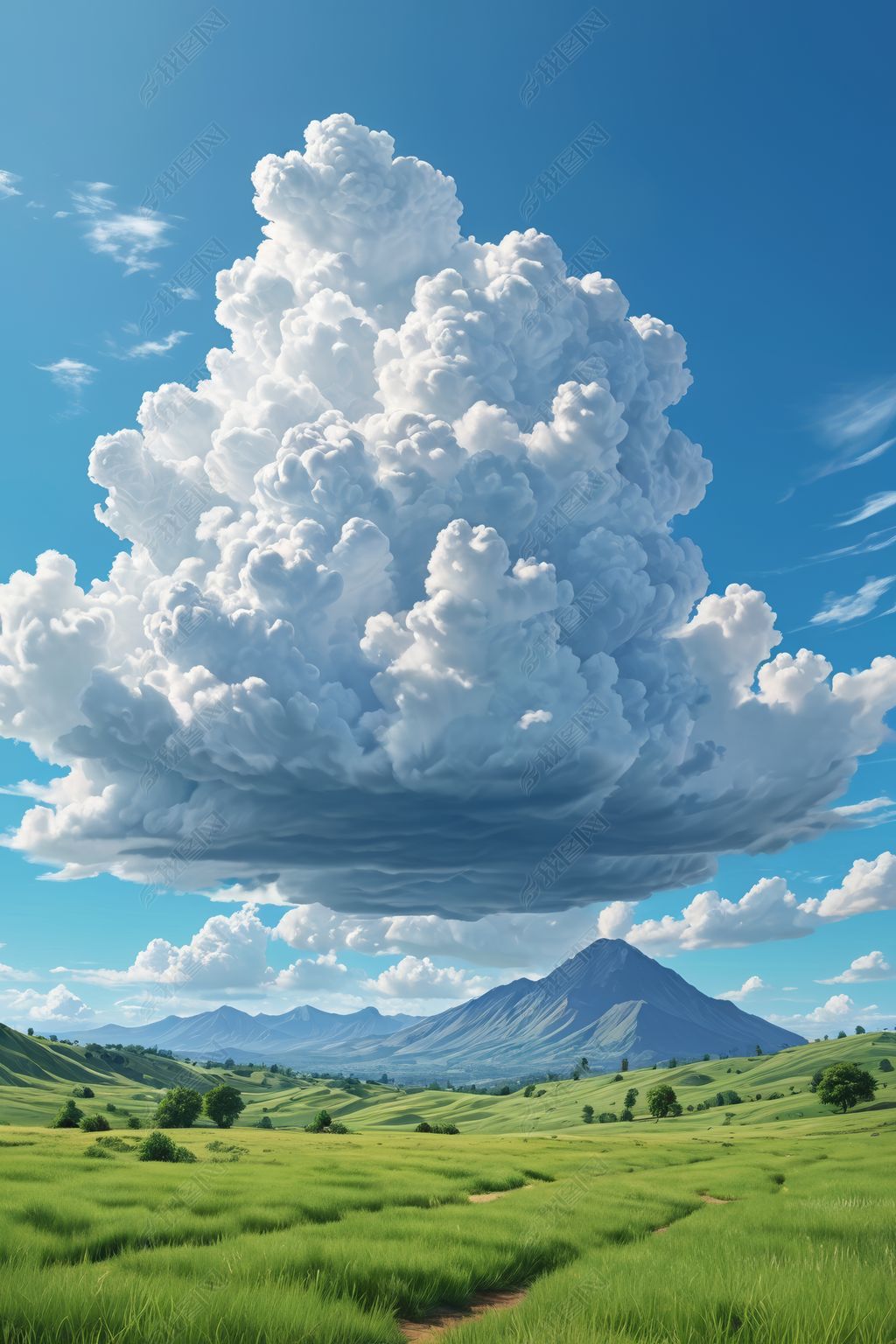 天空云彩草地图片下载-编号34584887--我图网