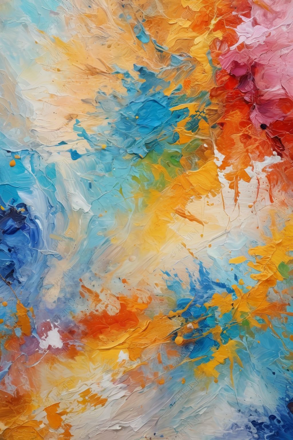 原创炫彩斑驳油画肌理背景素材图片版权可商用