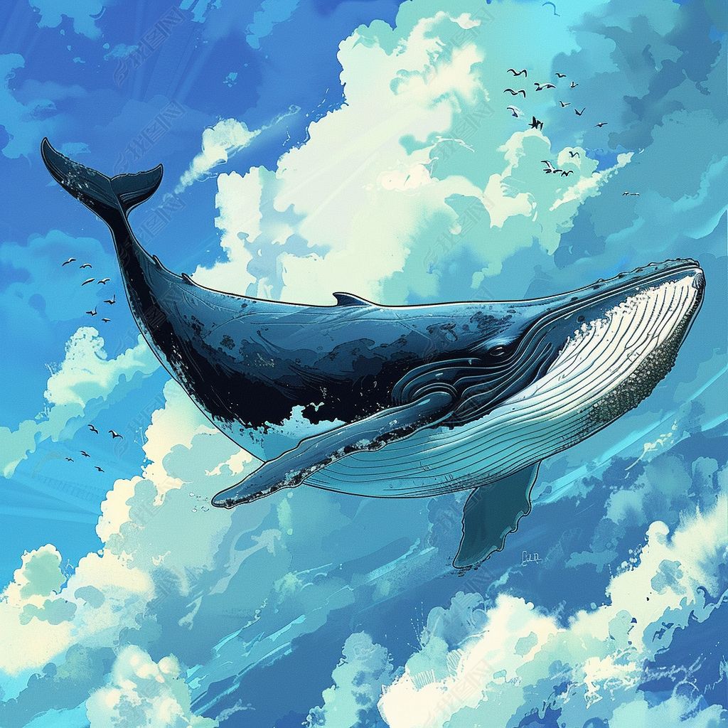 鲸鱼动漫风格