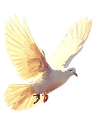 原创白色鸽子党政风建党元素插画和平鸽免抠元素