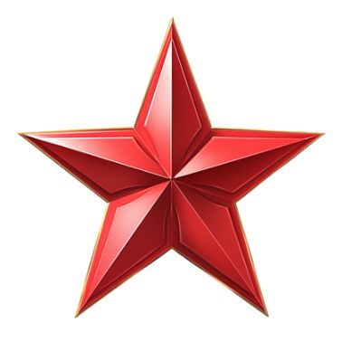 原创红色五角星元素党政风建党节素材免抠元素