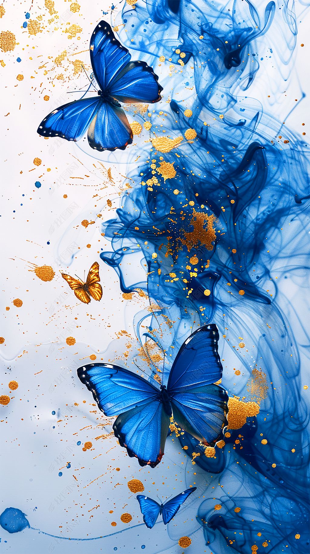 原创蝴蝶抽象海报设计素材艺术插画创意唯美
