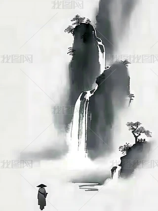 水墨瀑布 Hiroshi Senju