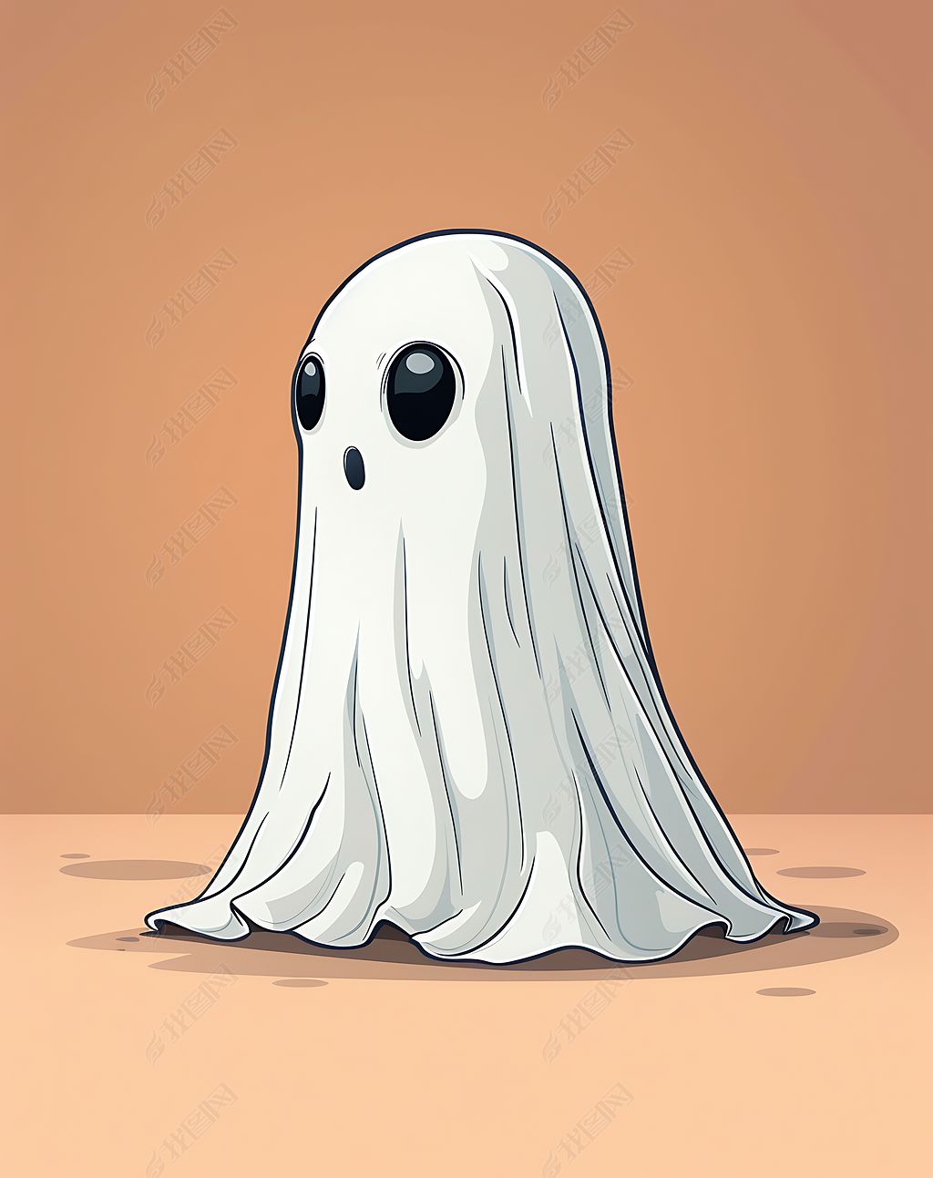 原创卡通万圣节幽灵素材元素