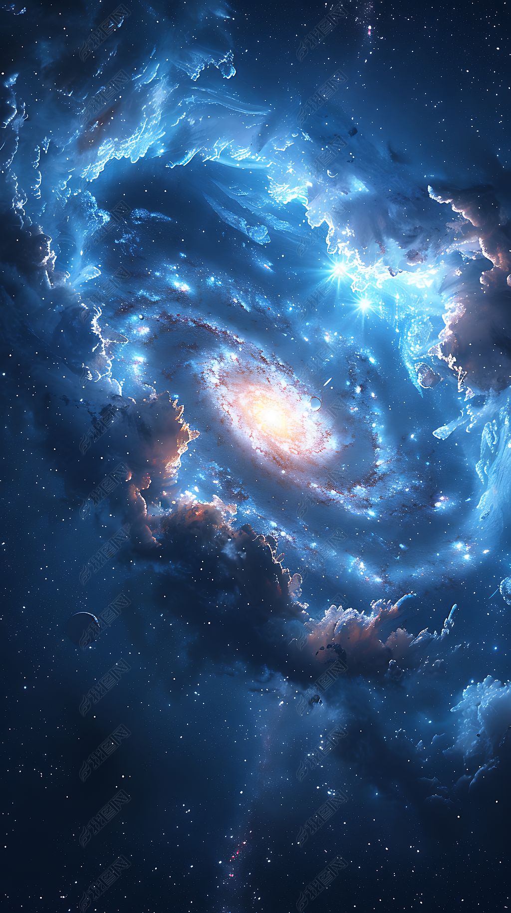 原创唯美梦幻宇宙星球海报背景素材