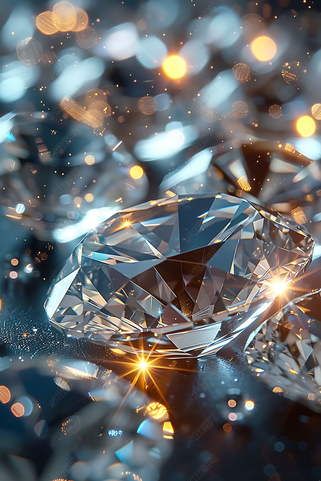 原创炫彩唯美钻石背景素材