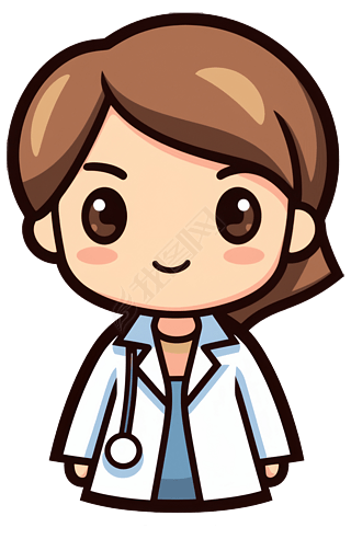可爱女医生q版人物卡通插画免抠png元素