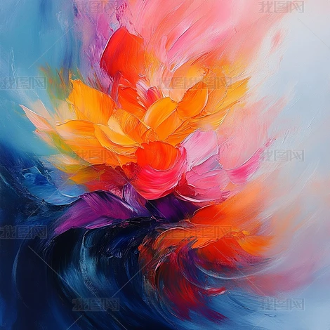 抽象花卉油漆绘画春天花季节性自然库存例证. 插画包括有开花