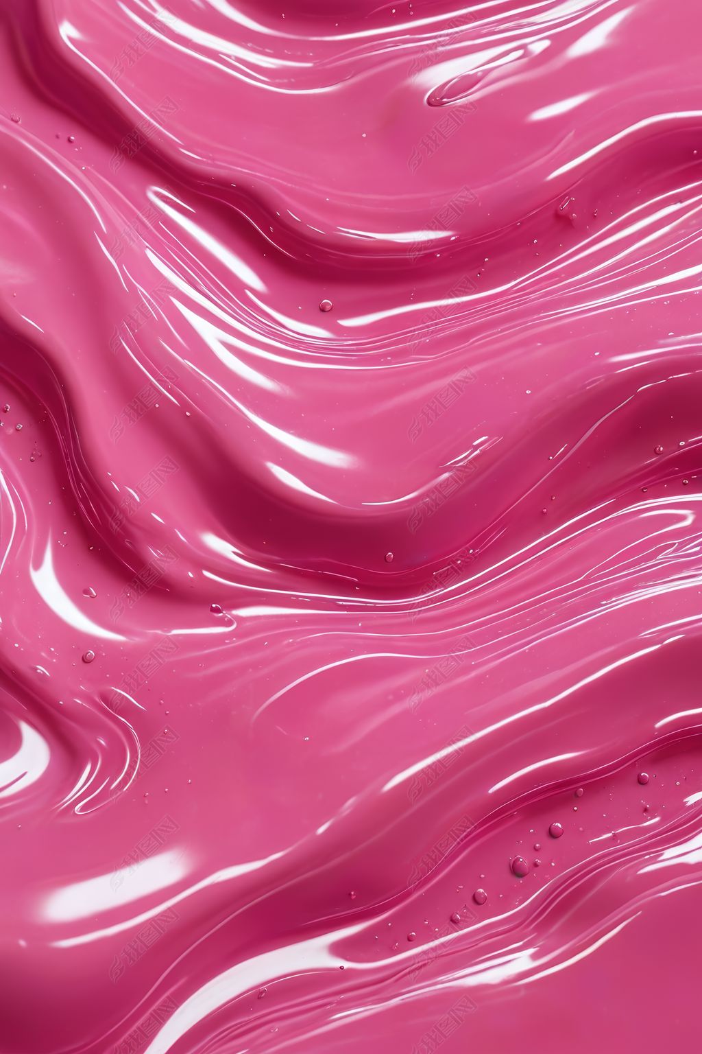 原创粉红色液体质地的特写表面非常闪亮高清图片