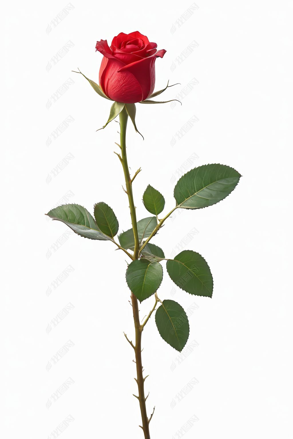 一枝红玫瑰图片