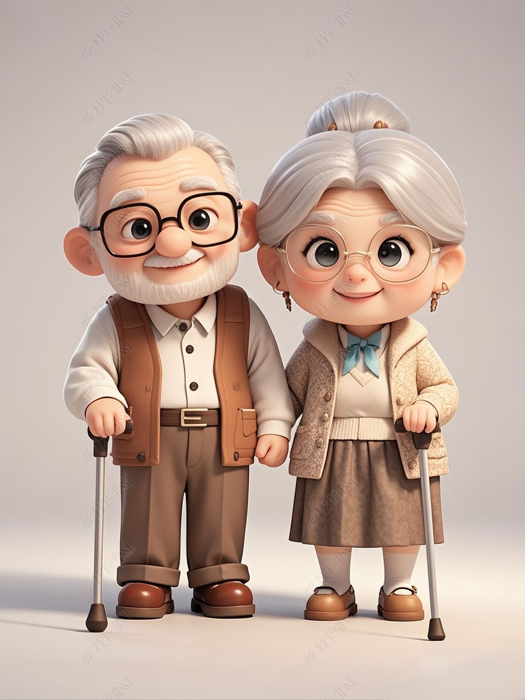 原创重阳节老人素材图ai图-版权可商用