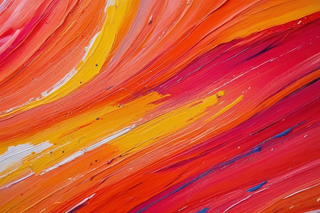 原创白色背景上色彩缤纷的抽象画的特写高清图片-版权可商用