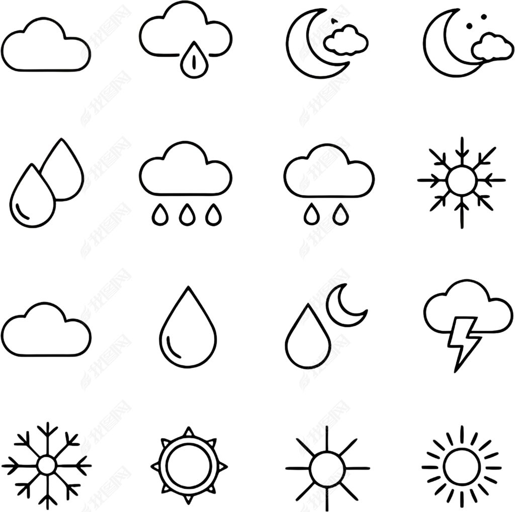 天气预报简笔画预报 天气预报简笔画预报