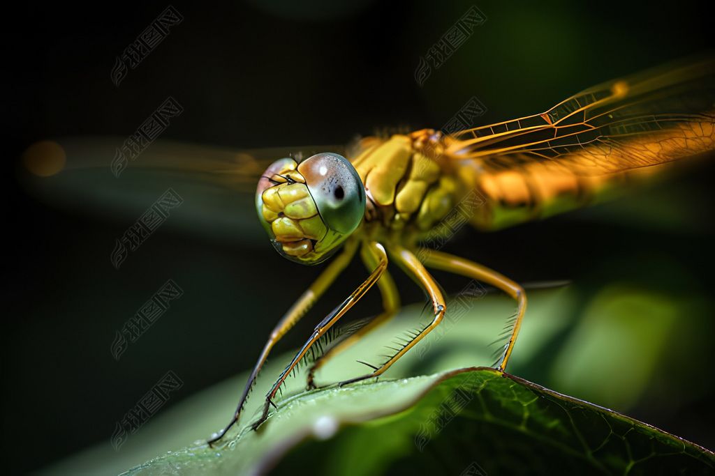 蜻蜓特写宏摄影