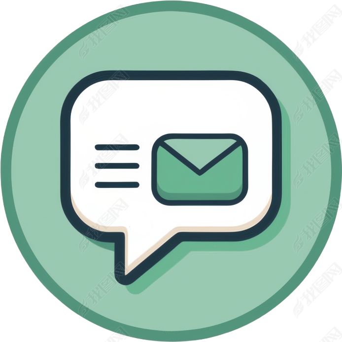 原创短信信息提醒简约扁平设计免抠png图-版权可商用