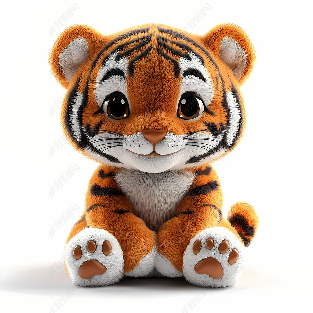 卡通可爱的老虎