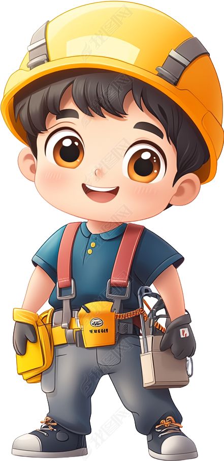 原创插画安全生产安全帽建筑守护宣传免抠元素