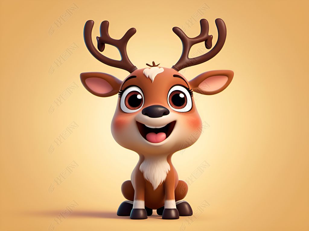 卡通小麋鹿