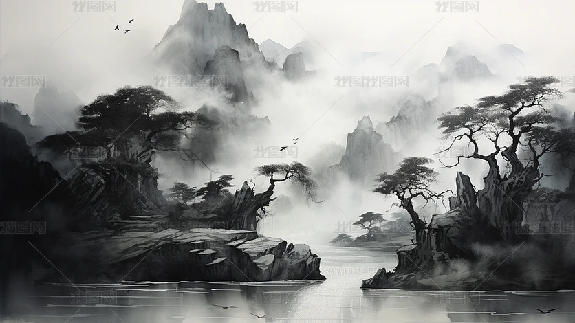 ˮī����С�ӿ���ɽˮ�⾳����