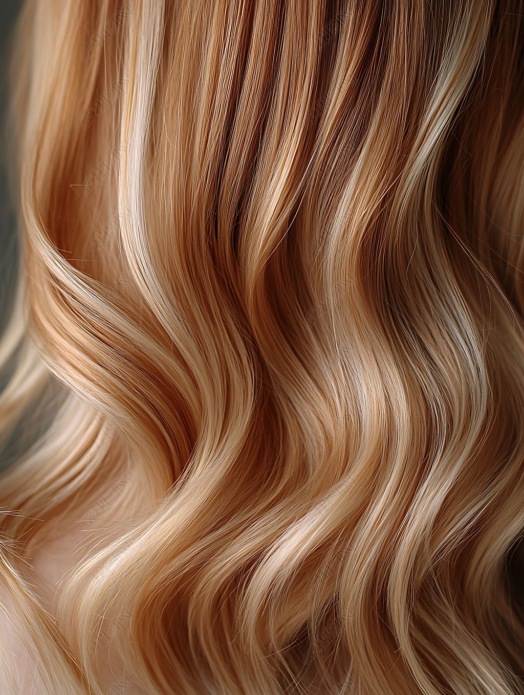 原创金色长发头发素材元素