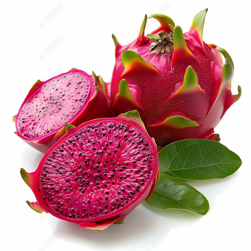 原创切开的水果火龙果