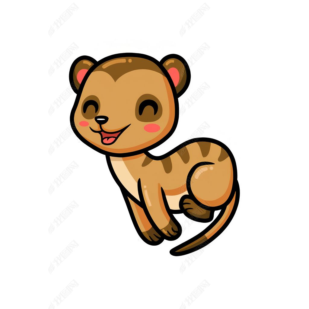 小猫鼬卡通跳跃