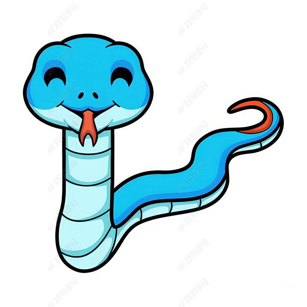 可爱蓝色蛇毒蛇
