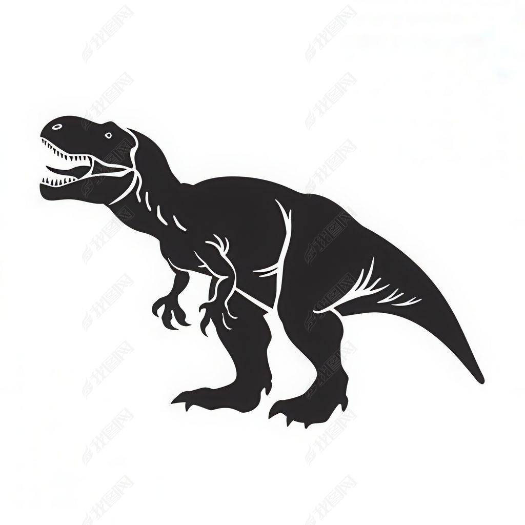 原创恐龙黑剪影2版权可商用