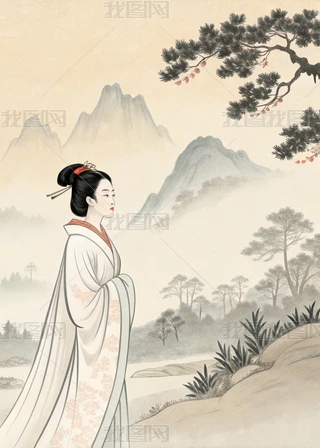 楽天市場】仕女 重彩人物画 美人仕女画 中国人物画 中国絵画