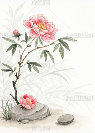 花开富贵】水墨画牡丹花画100元起拍