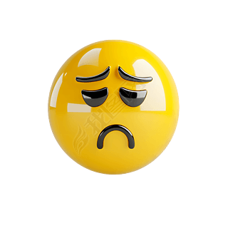 插画黄豆人沮丧难过表情包免抠元素
