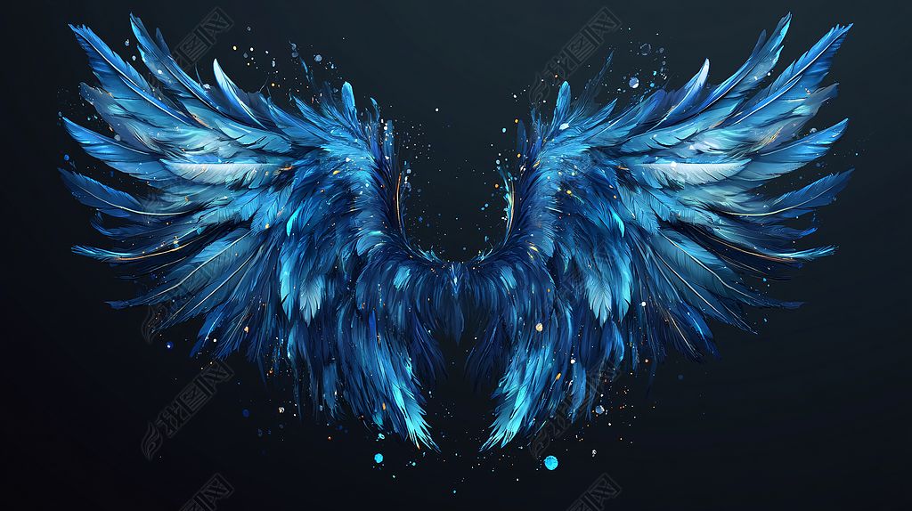 蓝色梦幻翅膀