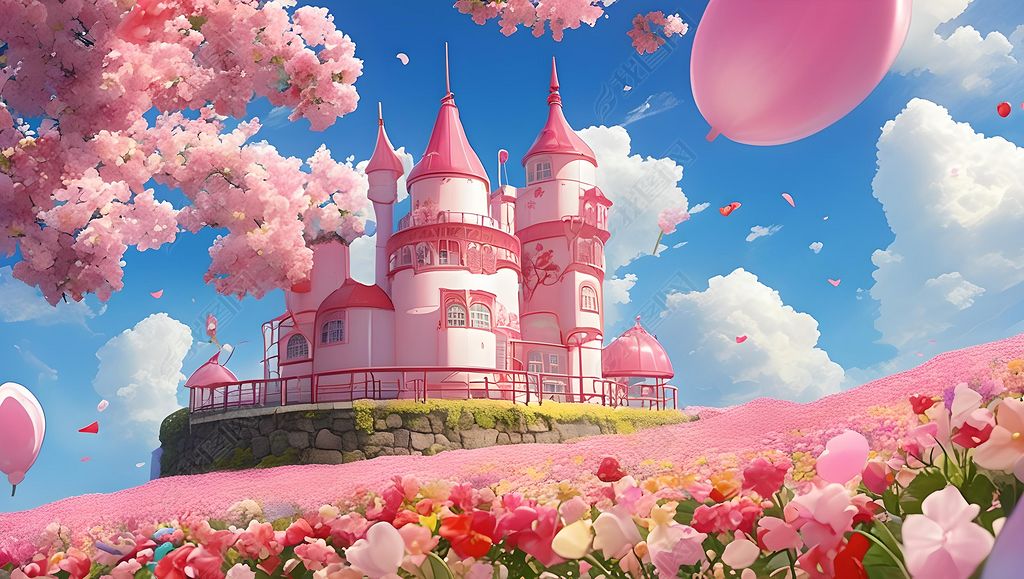 情人节粉色城堡