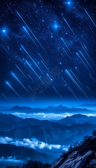 星辰漫画图片夜空