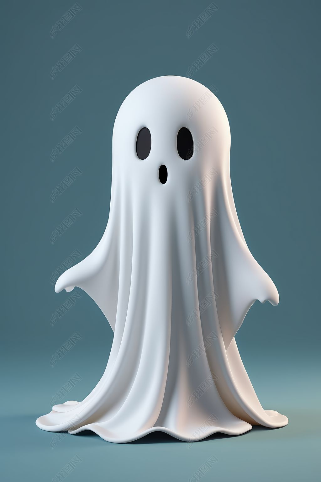 原创黑眼睛白脸的鬼魂特写高清图片