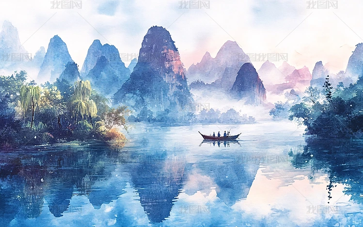 桂林画山水图片大全-桂林画山水背景图片-我图网