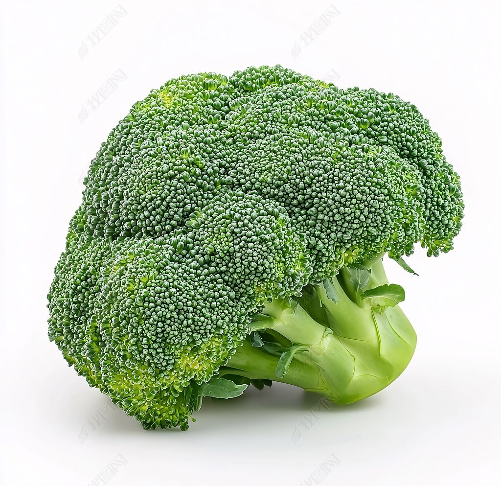 白底孤立西兰花