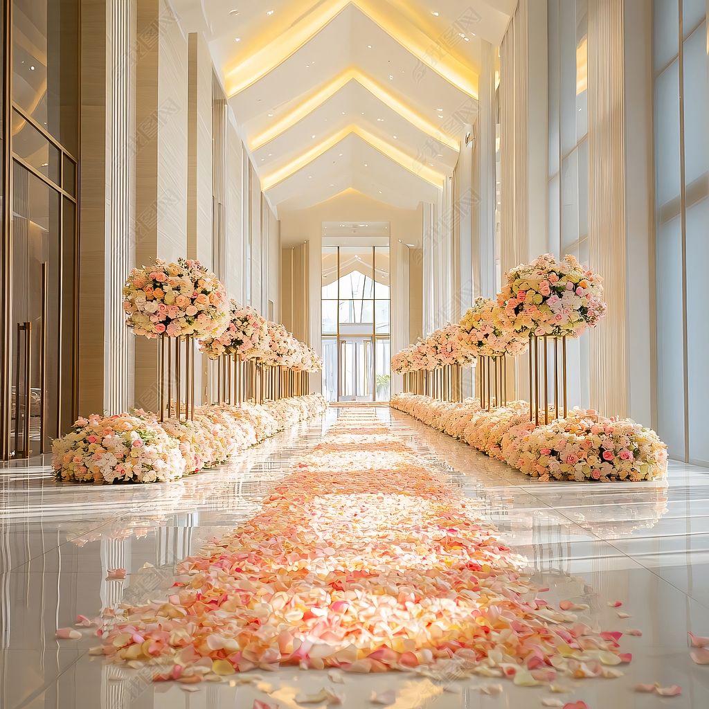 婚礼大厅长走廊