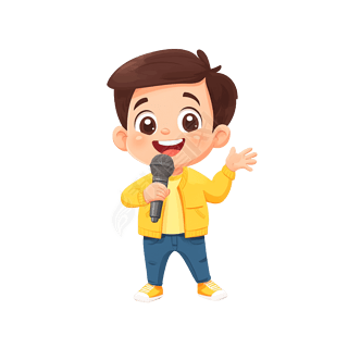 插画新闻记者主播主持人免抠元素