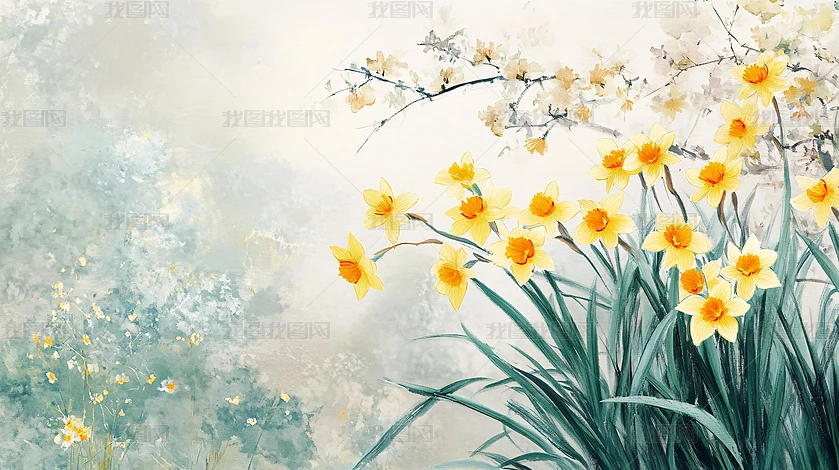 苗墨　水墨画 梅花 玉骨仙姿 青色背景 苗墨 水墨画 梅花 玉骨仙姿 青色背景 水墨画