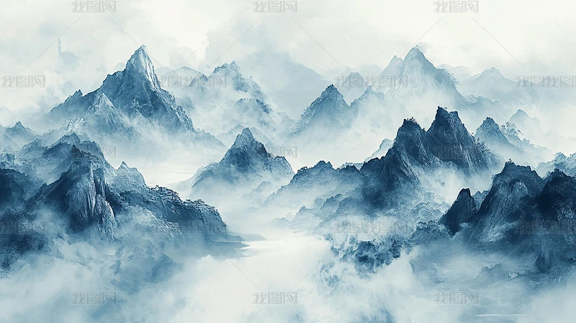 山水画 国画水墨山水玄关下载-编号12971650-动物花鸟玄关-我图网