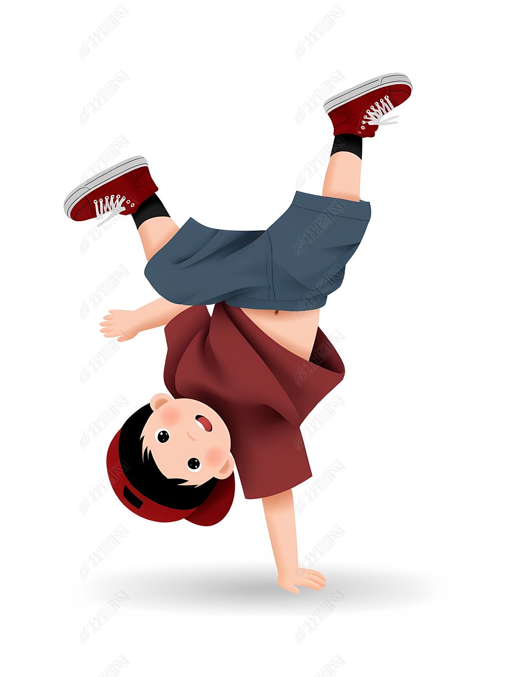 跳街舞的小男孩