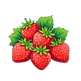 免扣草莓红果子元素