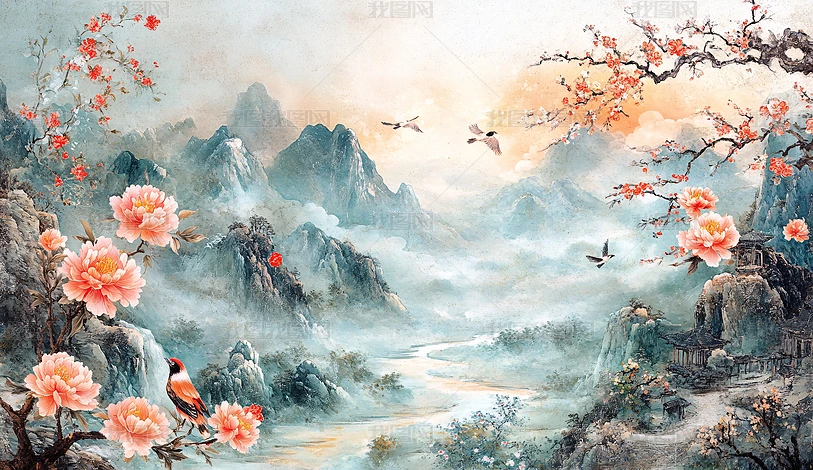 水墨山水圖12 水墨山水意境图下载-编号36933052-{$className}-我图网
