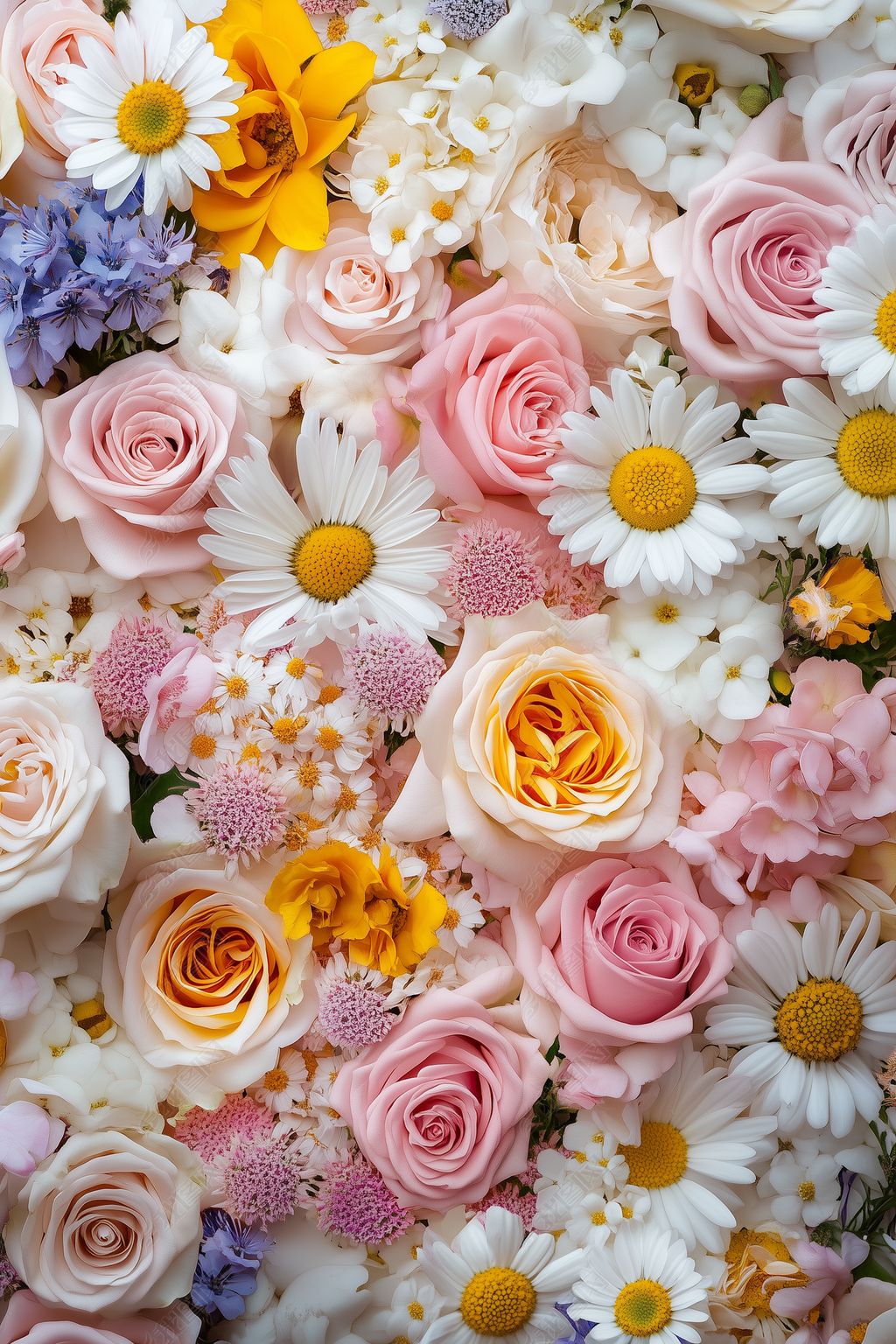 原创鲜艳的花卉布置ai插画海报背景高清图片素材