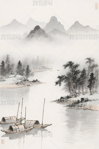 水墨山水圖 水墨画山水- 第一字画网Powered by Hishop