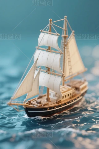 帆船模型图片大全-帆船模型背景图片-我图网
